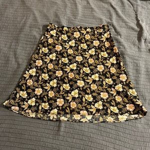 LOFT A-Line Floral Skirt Size 10